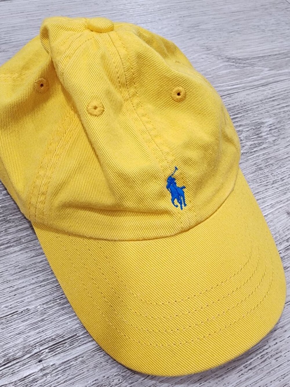 Polo Ralph Lauren Hat Cap Fitted Toddler One Size 12-24M Yellow Embroidered Pony - Picture 3 of 5
